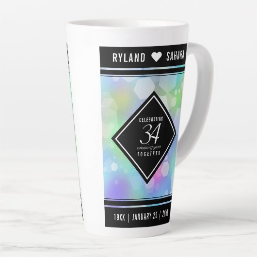 Elegant 34. Opal Hochzeitstag Milchtasse (Rechte Ecke)