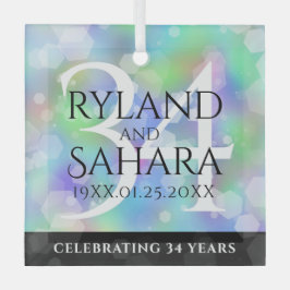 Elegant 34. Opal Hochzeitstag Ornament Aus Glas