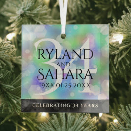 Elegant 34. Opal Hochzeitstag Ornament Aus Glas
