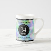 Elegant 34. Opal Hochzeitstag Porzellantasse (Rechts)