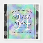 Elegant 34. Opal Hochzeitstag Serviette (Vorderseite)