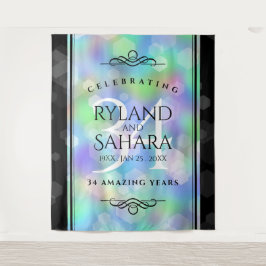 Elegant 34. Opal Hochzeitstag Wandteppich