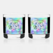 Elegant 34. Opal Hochzeitstag Whiskyglas (Vorderseite)