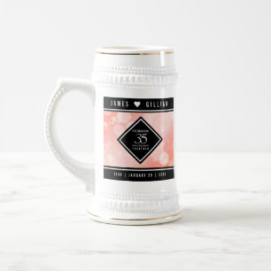 Elegant 35. Geburtstagsfeier der Korallen Bierglas