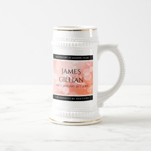 Elegant 35. Geburtstagsfeier der Korallen Bierglas