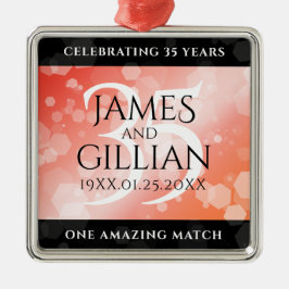 Elegant 35. Geburtstagsfeier der Korallen Ornament Aus Metall