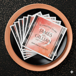 Elegant 35. Geburtstagsfeier der Korallen Serviette