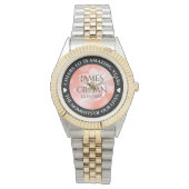 Elegant 35. Korallenhochzeit Armbanduhr (Vorderseite)