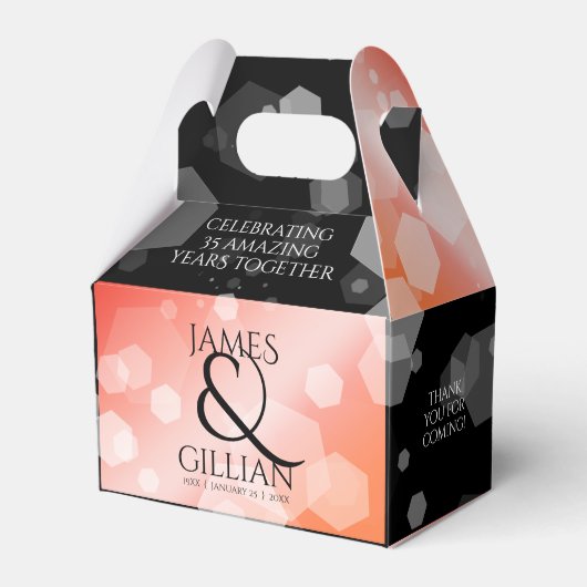 Elegant 35. Korallenweihnachtsjubiläum Geschenkschachtel (Vorderseite)