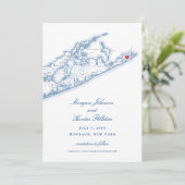 Elegant 360 East at Montauk Downs Wedding Save The Date (Stehend Vorderseite)