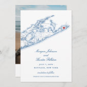 Elegant 360 East at Montauk Downs Wedding Save The Date (Vorne/Hinten)