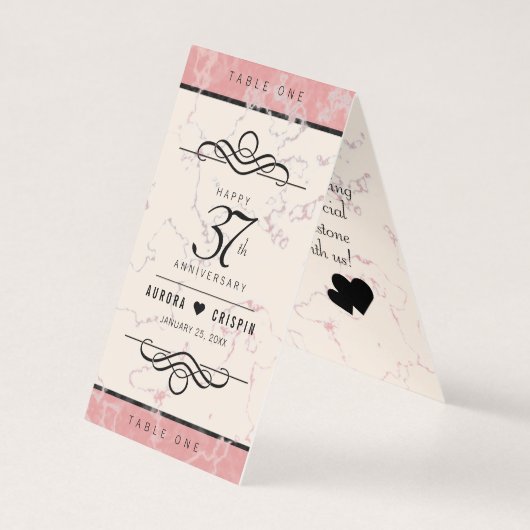 Elegant 37. Alabaster Hochzeitstag (Rückseite)