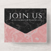 Elegant 37. Alabaster Hochzeitstag All In One Einladung (Rückseite)