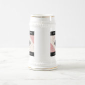 Elegant 37. Alabaster Hochzeitstag Bierglas (Mittel)