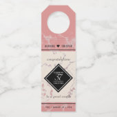 Elegant 37. Alabaster Hochzeitstag Flaschenanhänger (Rückseite)