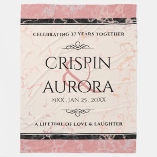 Elegant 37. Alabaster Hochzeitstag Fleecedecke