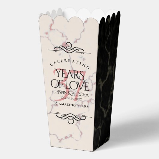 Elegant 37. Alabaster Hochzeitstag Geschenkschachtel (Vorderseite)