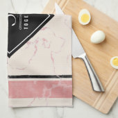 Elegant 37. Alabaster Hochzeitstag Geschirrtuch (Viertel Falte)