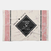 Elegant 37. Alabaster Hochzeitstag Geschirrtuch (Horizontal)