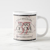 Elegant 37. Alabaster Hochzeitstag Jumbo-Tasse (Rechts)