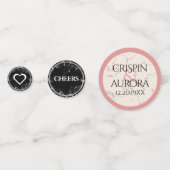 Elegant 37. Alabaster Hochzeitstag Konfetti (Rückseiten)