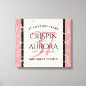 Elegant 37. Alabaster Hochzeitstag Leinwanddruck (Vorderseite)