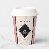 Elegant 37. Alabaster Hochzeitstag Pappbecher (Rückseite)