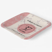 Elegant 37. Alabaster Hochzeitstag Pappteller (Gewinkelt)