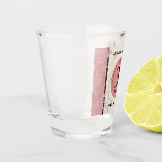 Elegant 37. Alabaster Hochzeitstag Schnapsglas (Links)