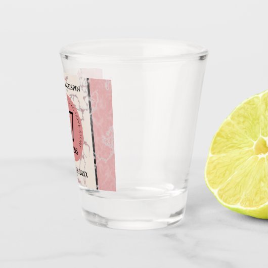 Elegant 37. Alabaster Hochzeitstag Schnapsglas (Rechts)