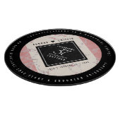 Elegant 37. Alabaster Hochzeitstag Schneidebrett (Ecke)