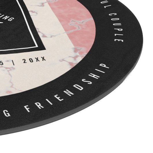 Elegant 37. Alabaster Hochzeitstag Schneidebrett (Ecke)