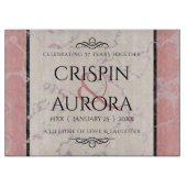 Elegant 37. Alabaster Hochzeitstag Schneidebrett (Vorderseite)