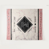 Elegant 37. Alabaster Hochzeitstag Wandteppich (Vorderseite (Horizontal))