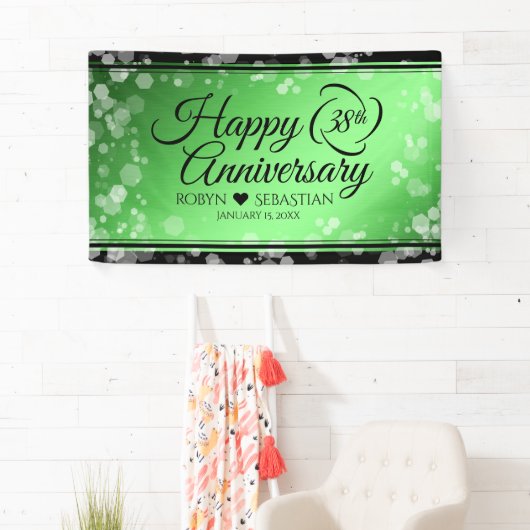 Elegant 38. Emerald Wedding Jubiläum Banner (Insitu)