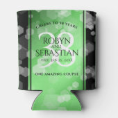 Elegant 38. Emerald Wedding Jubiläum Dosenkühler (Rückseite)