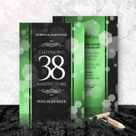 Elegant 38. Emerald Wedding Jubiläum Einladung