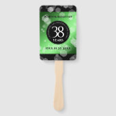 Elegant 38. Emerald Wedding Jubiläum Fächer (Vorderseite)