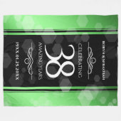 Elegant 38. Emerald Wedding Jubiläum Fleecedecke (Vorderseite (Horizontal))