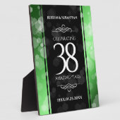 Elegant 38. Emerald Wedding Jubiläum Fotoplatte (Seite)