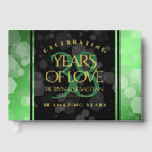 Elegant 38. Emerald Wedding Jubiläum Gästebuch (Vorderseite)