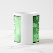 Elegant 38. Emerald Wedding Jubiläum Jumbo-Tasse (Vorderseite)