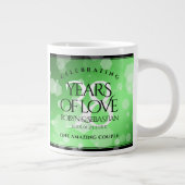 Elegant 38. Emerald Wedding Jubiläum Jumbo-Tasse (Rechts)