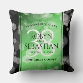 Elegant 38. Emerald Wedding Jubiläum Kissen (Rückseite)