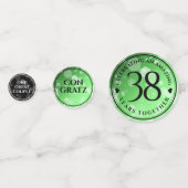 Elegant 38. Emerald Wedding Jubiläum Konfetti (Vorderseiten)