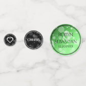 Elegant 38. Emerald Wedding Jubiläum Konfetti (Rückseiten)