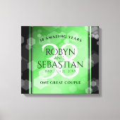 Elegant 38. Emerald Wedding Jubiläum Leinwanddruck (Vorderseite)