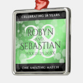 Elegant 38. Emerald Wedding Jubiläum Ornament Aus Metall (Links)