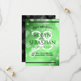 Elegant 38. Emerald Wedding Jubiläum Save The Date