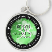 Elegant 38. Emerald Wedding Jubiläum Schlüsselanhänger (Vorne)